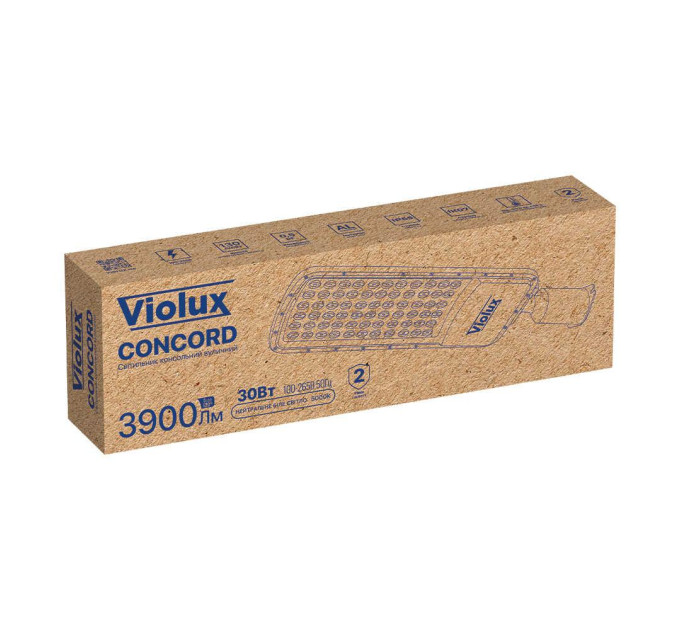 Світильник вуличний VIOLUX CONCORD 30W 3900Lm 5000K ( 430322 )