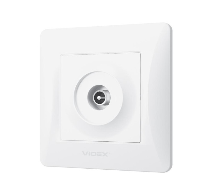 Розетка TV одинарна телевізійна біла VIDEX BINERA VF-BNSK1TVME-W - 295138