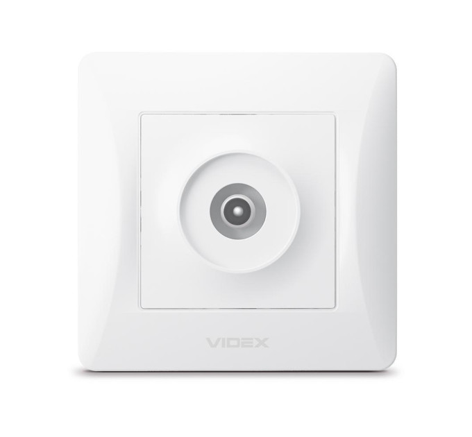 Розетка TV одинарна телевізійна біла VIDEX BINERA VF-BNSK1TVME-W - 295138
