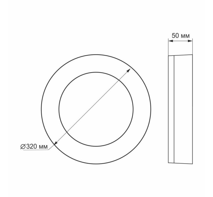 LED світильник ART IP65 круглий VIDEX 30W 5000K VL-BHFR-305 - 299150