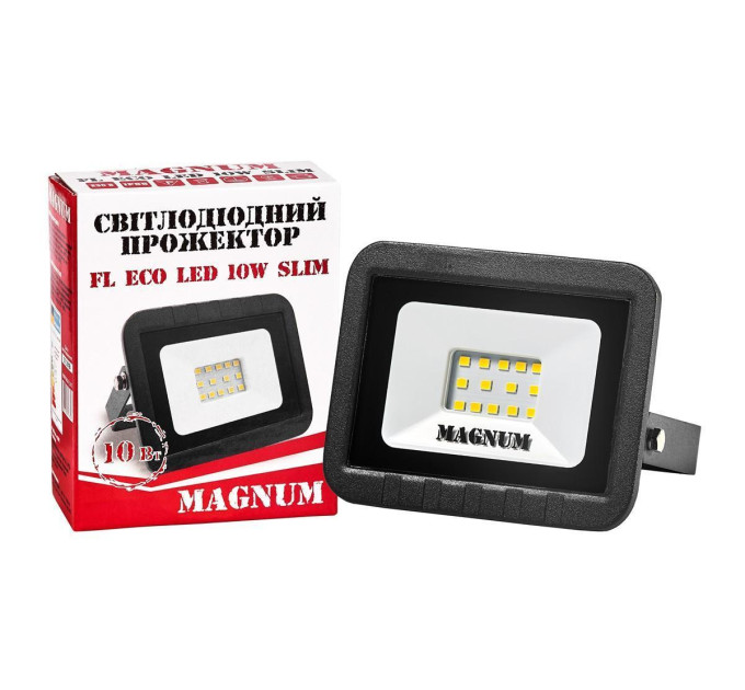 Прожектор світлодіодний MAGNUM FL ECO LED 10Вт slim 6500К IP65