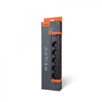 Мережевий подовжувач VIDEX ONCORD з/з 6п 3м (3x1.5мм) з кнопкою Black VF-PD63G-B - 484978