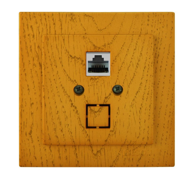 Розетка Nilson Touran дуб комп'ютерна CAT5e RJ45 ( 24251044 )