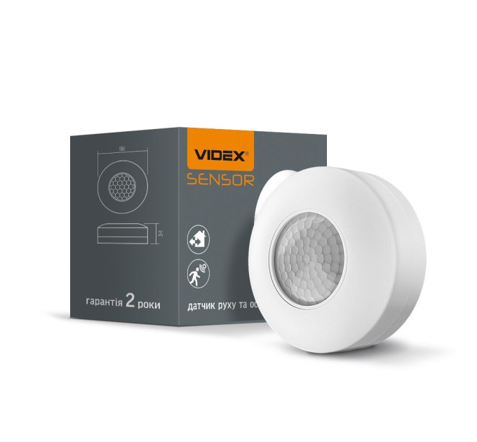 Датчик руху та освітленості VIDEX VL-SPC12W 220V 1200W інфрачервоний VL-SPC12W - 299297