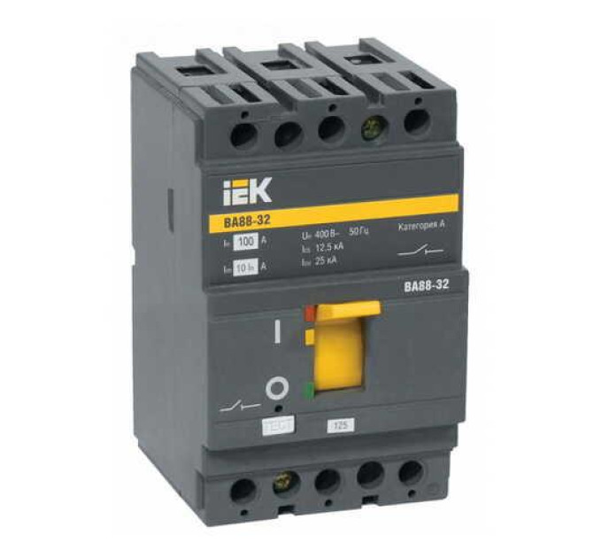 Автоматичний вимикач IEK ВА 88-32 3P 125A 25kA (SVA10-3-0125)