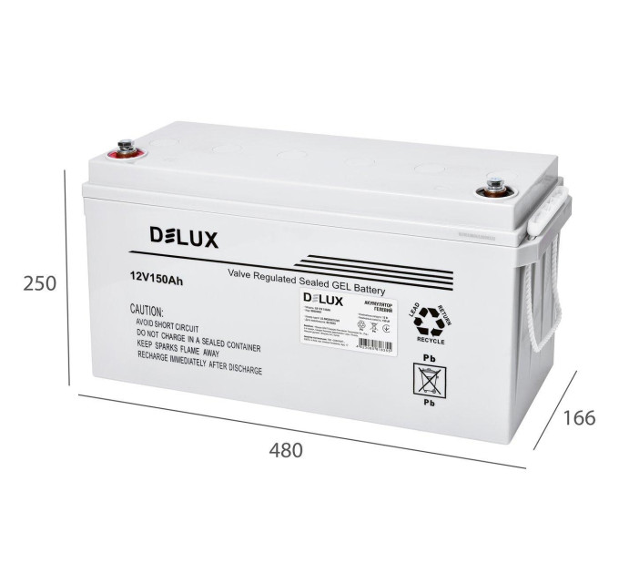 Акумулятор DELUX LB 12V 150AH гелевий