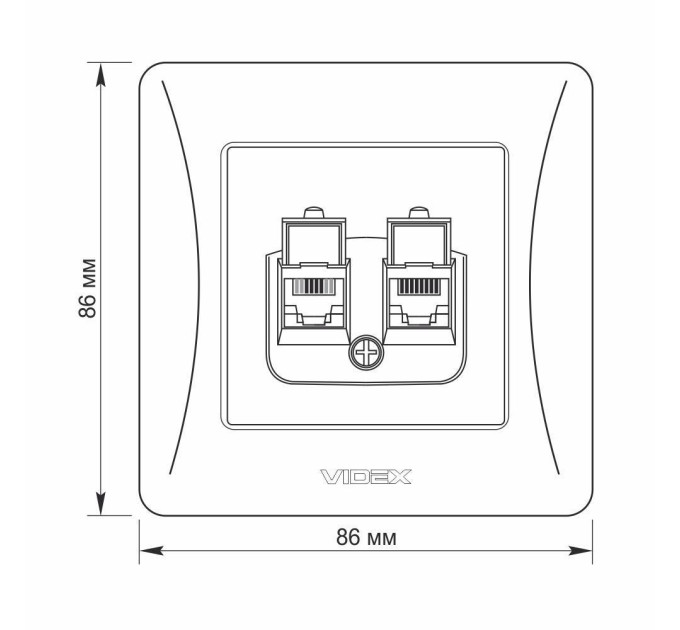 Розетка CAT6+CAT3 подвійна срібний шовк VIDEX BINERA VF-BNSK2PC6TF3-SS - 297835