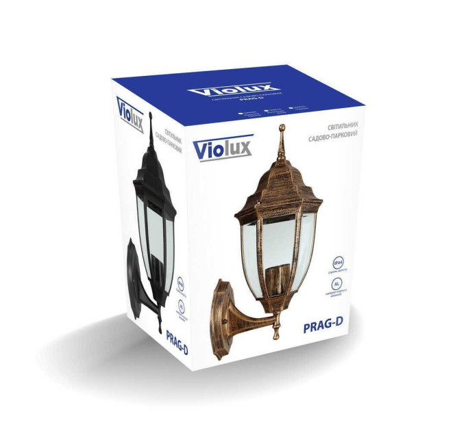 Світильник садово-парковий Violux Prag-D антична бронза 60W Е27 IP44 ( 500000 )
