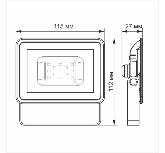 LED прожектор VIDEX Fe 10W 5000K 12V