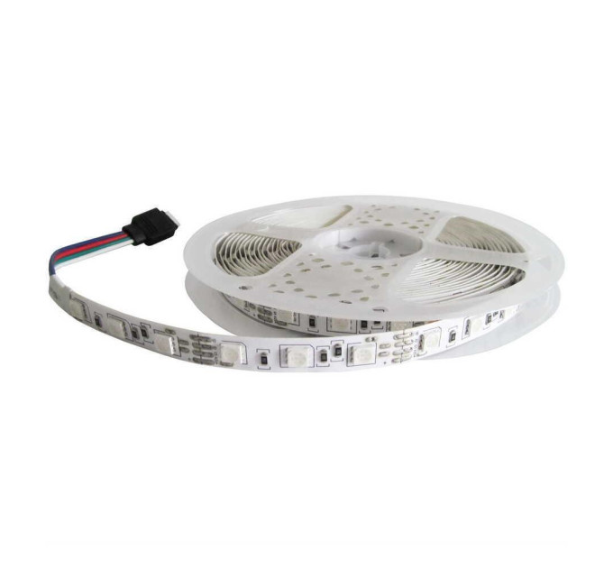 Світлодіодна стрічка LED LIGHT 12V 14,4W RGB 60Led IP21 ( МТК-300RGB5050-12 )