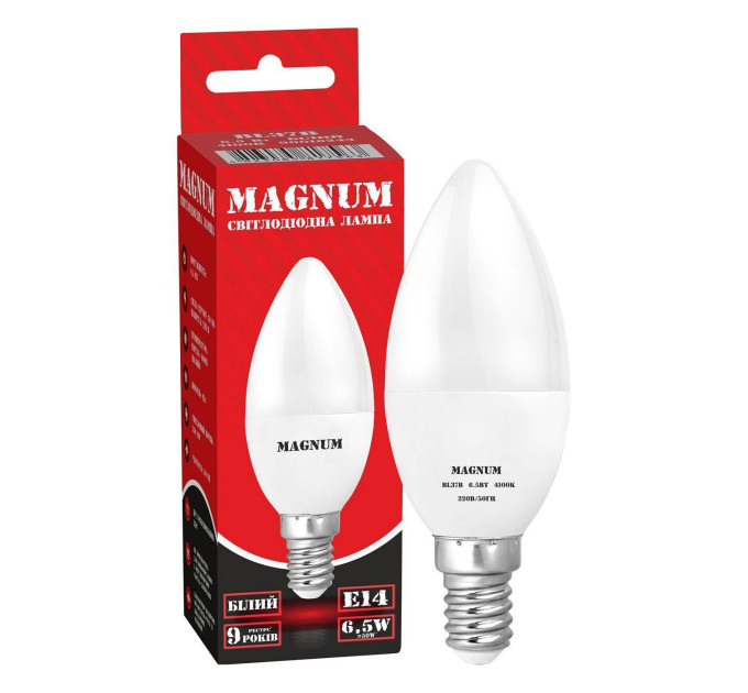 Лампа світлодіодна MAGNUM BL37B 6,5Вт 4100K E14 220В