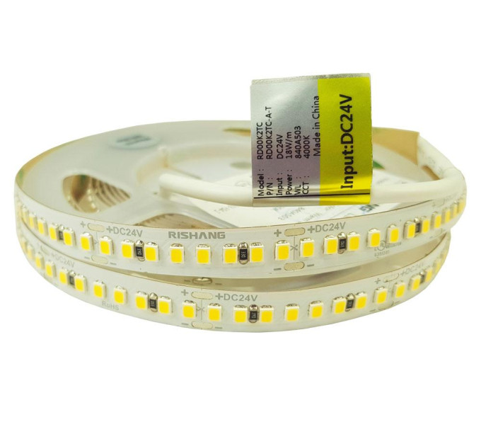 Світлодіодна стрічка RISHANG 24V 18W 4000K 192led IP20 ( RD00K2TC-A )