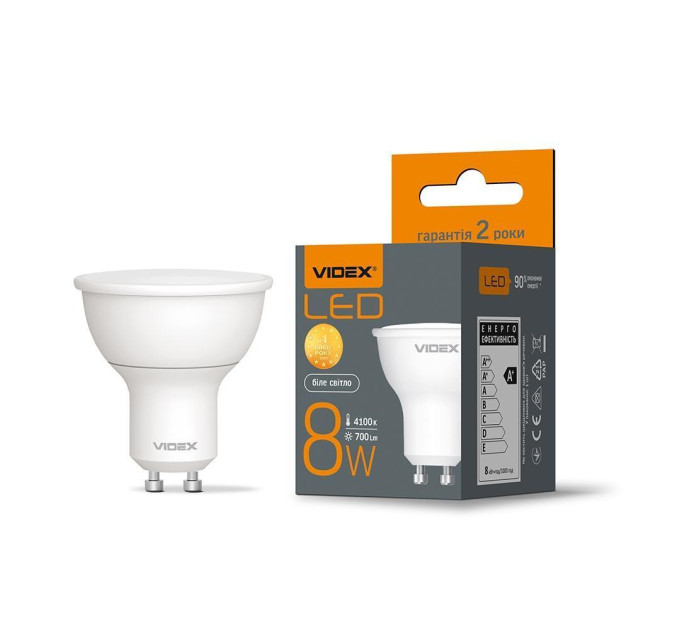 LED лампа VIDEX MR16e 8W GU10 4100K VL-MR16e-08104 - 480611