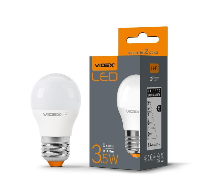 LED лампа VIDEX G45e 3.5W E27 4100K VL-G45e-35274 - 292526