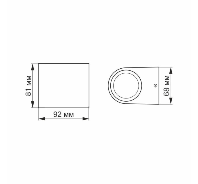 LED Світильник архітектурний AR031 IP54 VIDEX 3W 2700K VL-AR031-032B - 480857