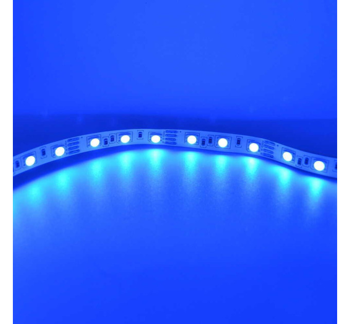 Світлодіодна стрічка LED LIGHT 12V 14,4W RGB 60Led IP21 ( МТК-300RGB5050-12 )
