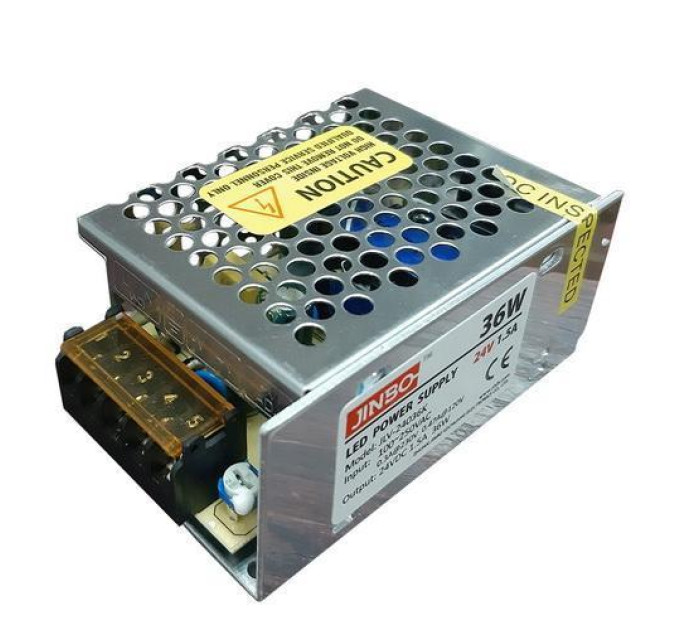 Блок живлення JINBO 36 Вт 220В AC/24В DC IP20 відкритий ( JLV-24036K )