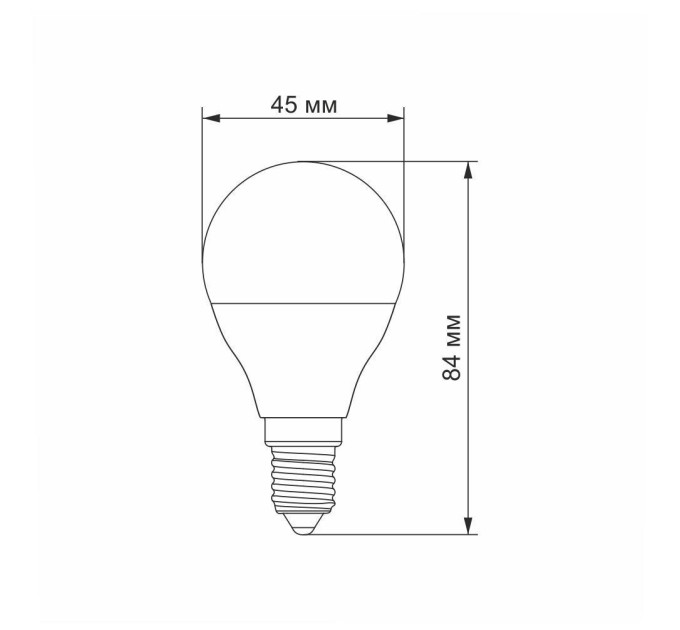 LED лампа VIDEX G45e 7W E14 4100K VL-G45e-07144 - 297309