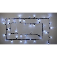 Гірлянда зовнішня DELUX STRING 100 LED 10m (2x5m) flash білий/чорний IP44 EN
