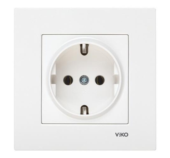 Розетка VI-KO Karre біла 1-на з заземленням (90960008)