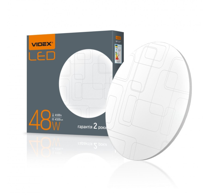LED світильник настінно-стельовий VIDEX 48W 4100K Прямокутники VL-CLR-484R - 298399