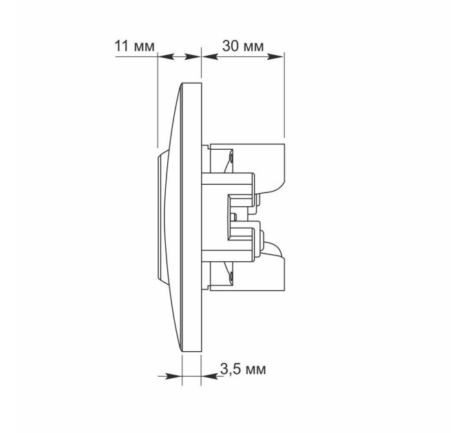 Розетка подвійна біла VIDEX BINERA VF-BNSK2-W - 295015