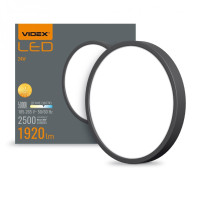 LED Світильник круглий накладний VIDEX 24W 5000K Black VL-DLRS-245B - 485043