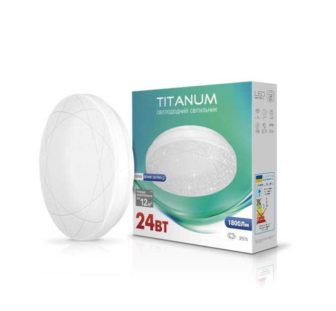 LED світильник настінно-стельовий TITANUM 24W 5000K Орбіта TLCL-245OR - 481830