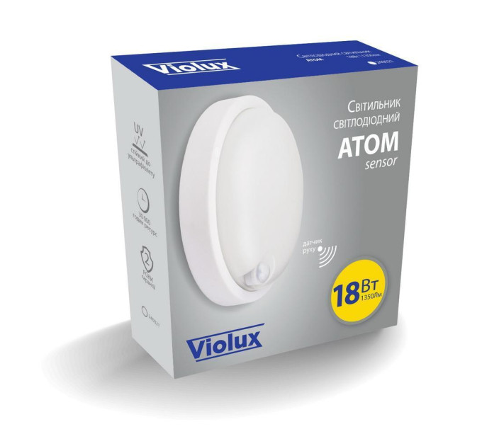 Світильник LED Violux НББ ATOM sensor 18W 5000K IP54 ( 240041 )