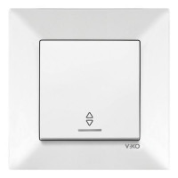 Вимикач VI-KO Meridian білий 1кл прохідний з підсвіткою (90970063-WH)