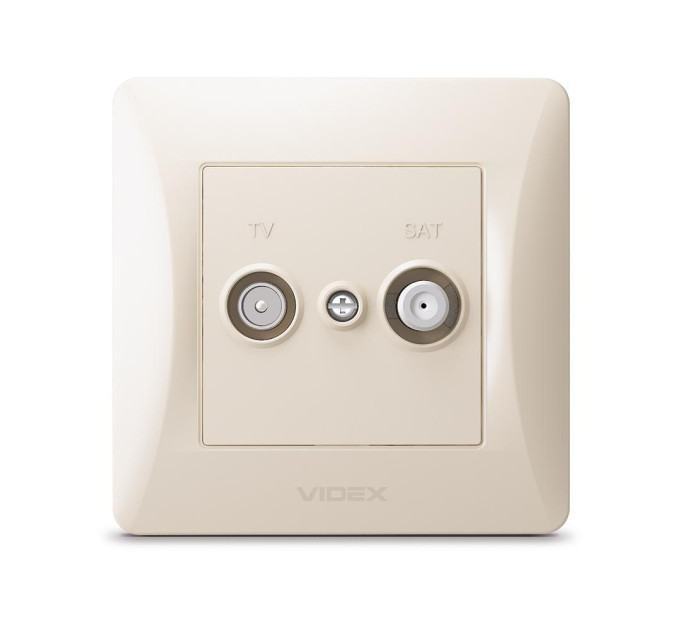 Розетка TV+SAT кінцева кремова VIDEX BINERA VF-BNSK2TVSATE-CR - 296081