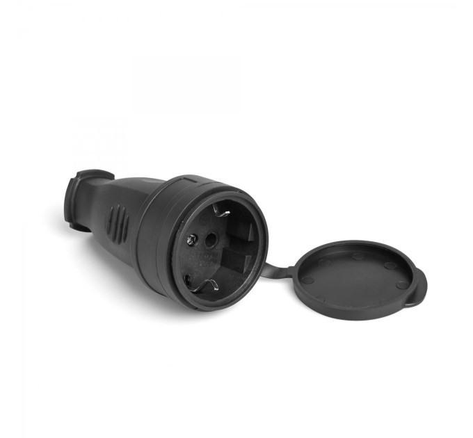 Штепсельна розетка IP44 з/з 16А з кришкою TITANUM STANDARD ТF-SK116IP-B - 485142