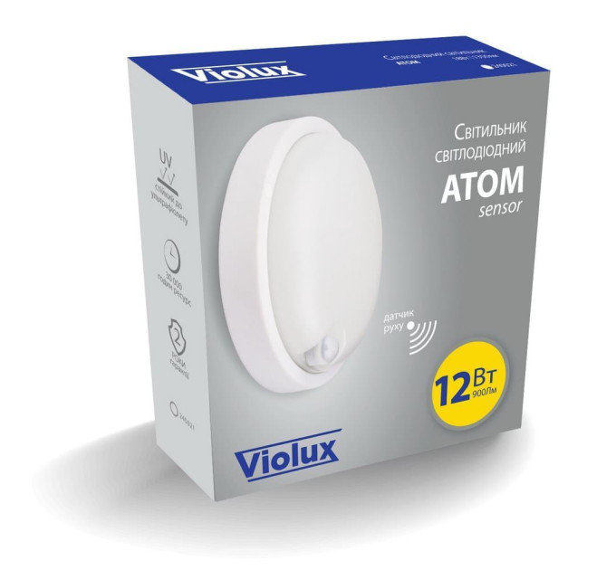 Світильник LED Violux НББ ATOM sensor 12W 5000K IP54 ( 240031 )