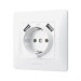 Розетка одинарна із заземленням та 2USB біла VIDEX BINERA VF-BNSK1GU2-W - 295053