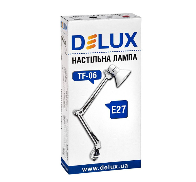 Світильник настільний DELUX TF-06 E27 білий