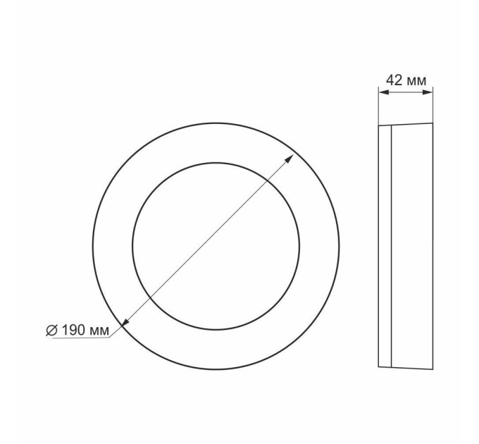 LED світильник ART IP65 круглий VIDEX 15W 5000K VL-BHFR-155 - 298351