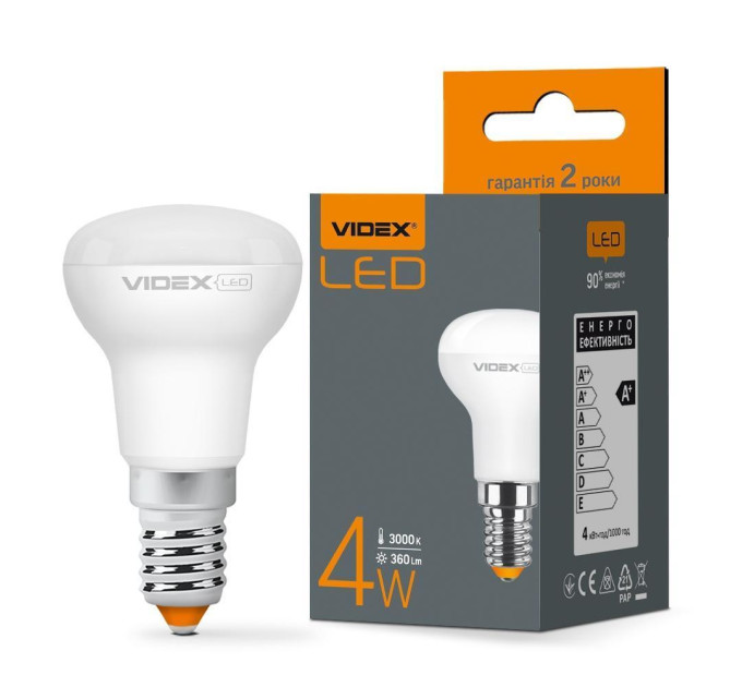LED лампа VIDEX R39e 4W E14 3000K VL-R39e-04143 - 292618