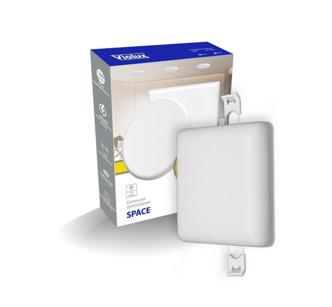 Світильник LED даунлайт Violux SPACE 6W 4200K квадрат IP20 (100200)