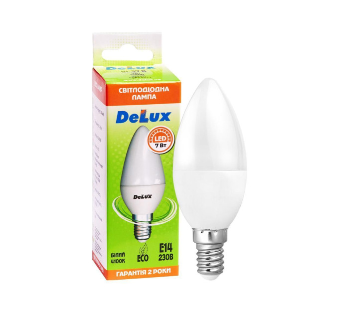 лампа світлодіодна DELUX BL37B 7 Вт 4100K 220В E14 білий
