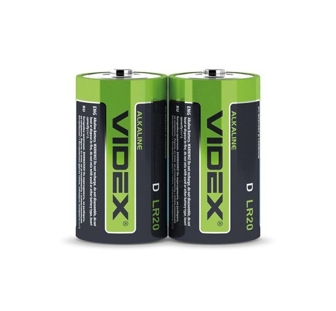Батарейка лужна Videx LR20/D 2шт SHRINK LR2O/D 2pcs S - 290980 - ціна за 1 шт. 99.00 грн., замовлення кратно блістеру (2/4/5/10шт)