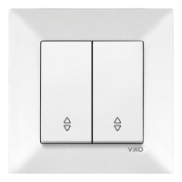 Вимикач VI-KO Meridian білий 2кл прохідний (90970017-WH)