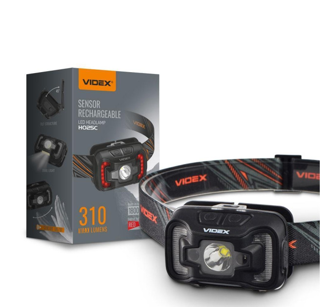 Налобний світлодіодний ліхтарик VIDEX VLF-H025C 310Lm 5000K VLF-H025C - 481076