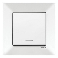 Вимикач VI-KO Meridian білий 1кл з підсвіткою (90970019-WH)