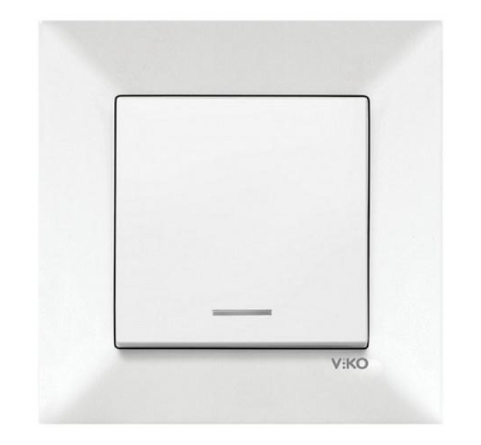 Вимикач VI-KO Meridian білий 1кл з підсвіткою (90970019-WH)