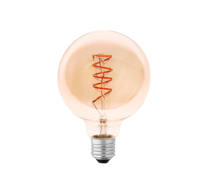 Лампа світлодіодна DELUX G95 5 Вт 2200K 220В E27 amber filament spiral