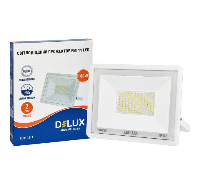 Прожектор світлодіодний DELUX FMI 11 LED 100Вт 6500К IP65 білий