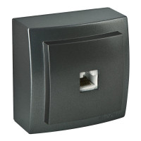 Розетка Nilson Themis антрацит комп'ютерна  CAT5e RJ45 ( 26161044 )