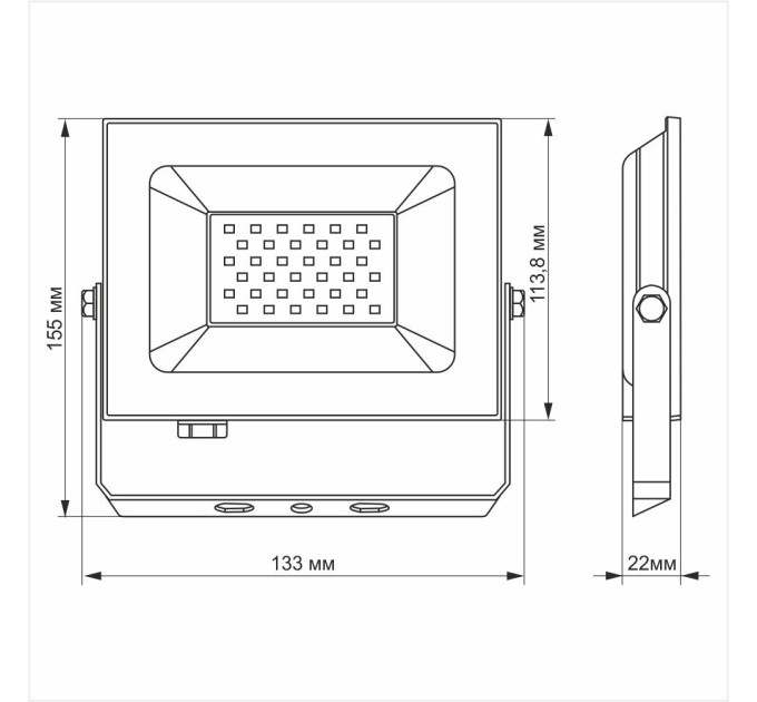 LED прожектор TITANUM TLF306 30W 6500K TLF306 - 293943