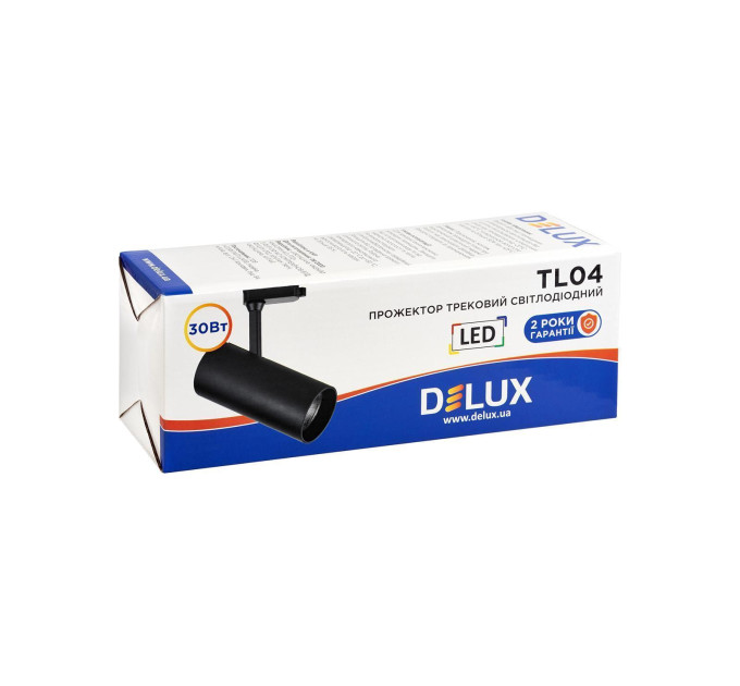 Прожектор світлодіодний трековий DELUX TL04 30 Вт 24° 4000K чорний