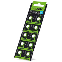 Батарейка годинникова Videx AG11/LR721 BLISTER CARD 10 шт AG11/10B/1.5V - 291871